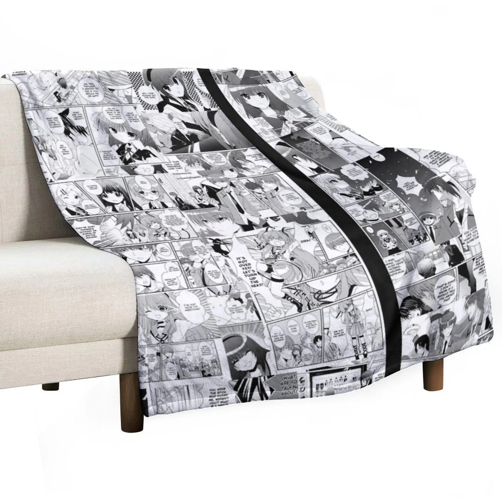 

Angel beats manga collage Throw Blanket For Sofa Thin Large Blankets