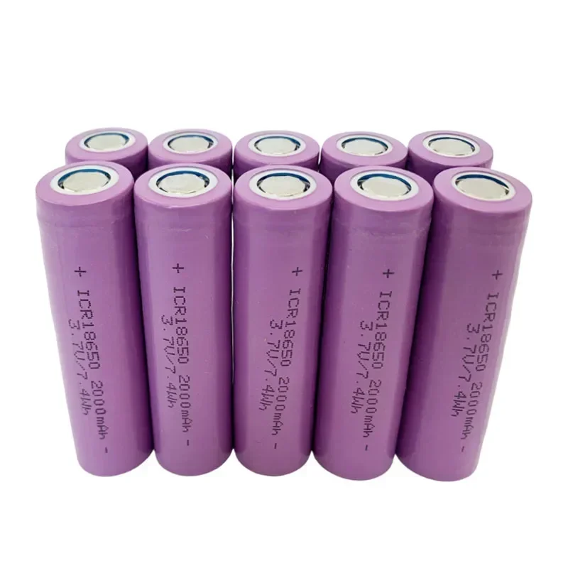 New Original 100% ICR18650 Rechargeable Lithium Battery 3.7V 2000mAh 5C Power Battery Suitable for Flashlights Small Fans Toys