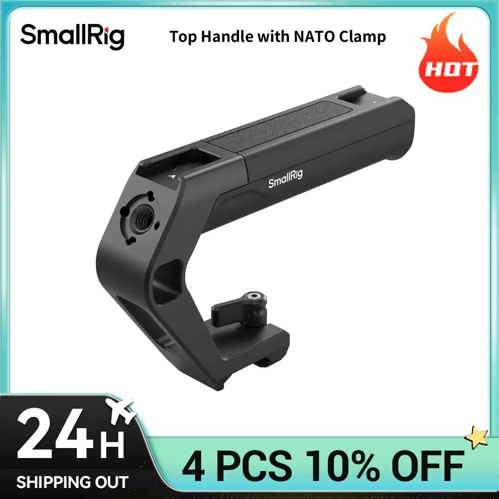 

Ручка-держатель SmallRig с креплением NATO, всего 119 г, легкая, нагрузка до 10 кг, с отверстием ARRI, крепление Cold Shoe для мониторов и видеосвета, 5977