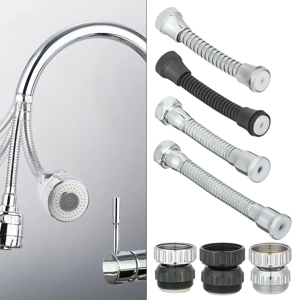 12/15cm Kitchen Faucet Tube Water Saving Kitchen Tap Extension Hose Water Faucet Adjustment Faucet Accessories Stainless Steel