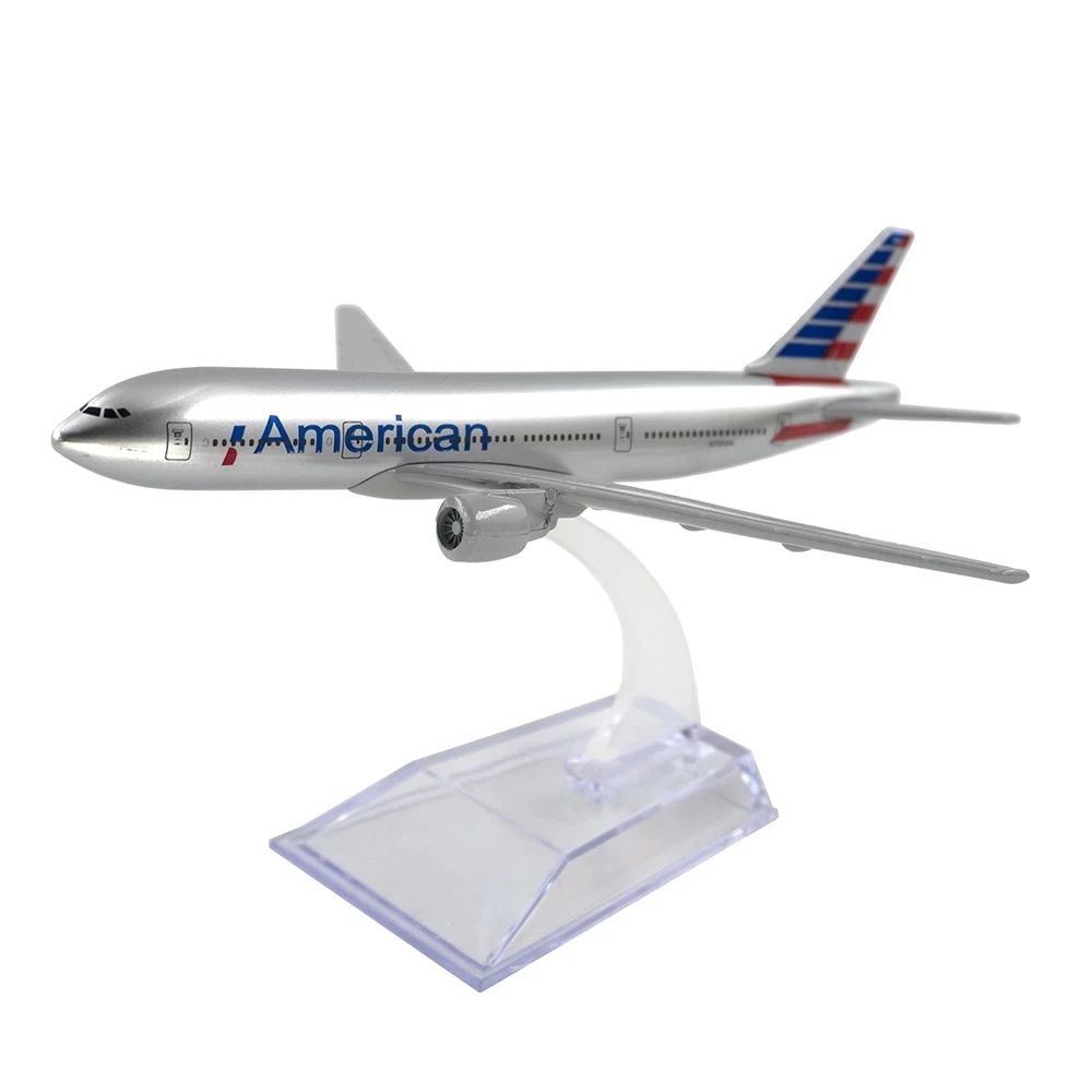 1/400 Scale Alloy Aircraft Boeing 777 American Airlines 16cm Plane B777 Model Toys Decoration Children Kids Gift for Collection