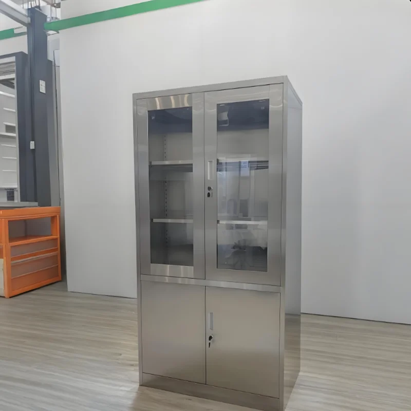 خزانة تخزين الأدوية الحديثة المصنوعة من الفولاذ المقاوم للصدأ للاستخدام في المستشفى والمختبر والأثاث الممتاز