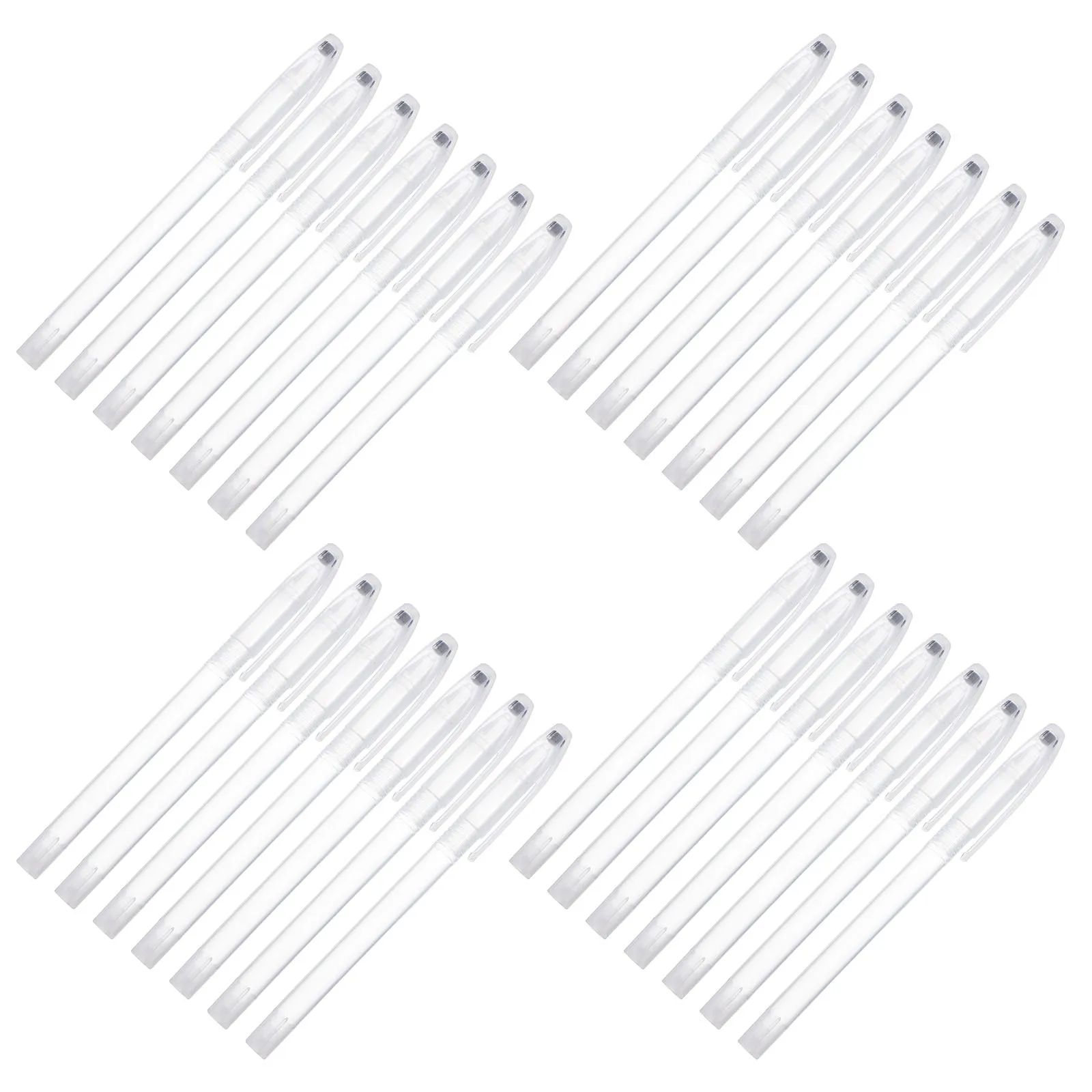 

50Pcs Transparent Plastic Pen Shells Refillable Empty Gel Ink Tubes Replacement Parts for School Office Stationery Supplies