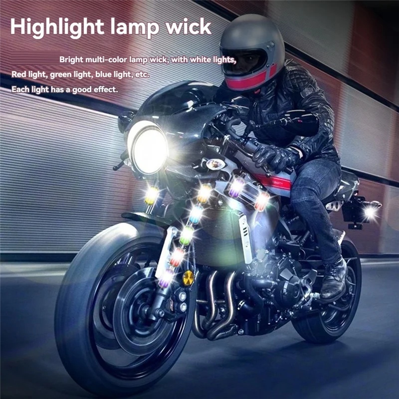 B44C Wireless LED Drone Strobe Light For Motorcycle Car Bike 2.4G Remote Control Flash Warning Light Signal Light