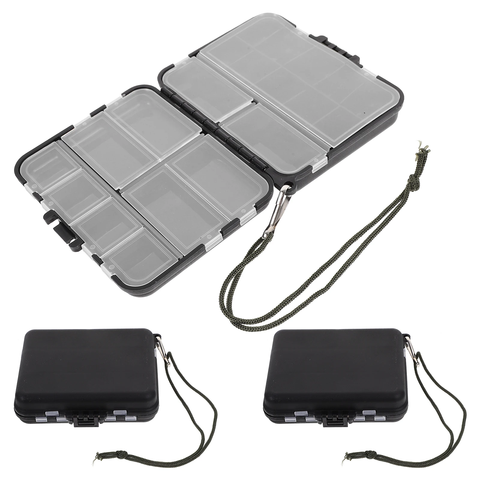 

3 Pcs Fishing Lures Storage Box PVC Durable Compact Portable Bait Container Tackle Organizer Accessories Holder