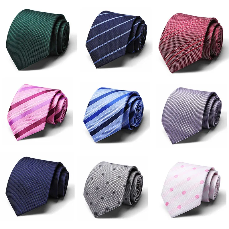 Corbatas para hombre de 7,5 cm, corbatas clásicas hechas a mano en Jacquard negro y azul a cuadros, cuello estrecho a rayas, accesorios de corbata informales ajustados, regalo