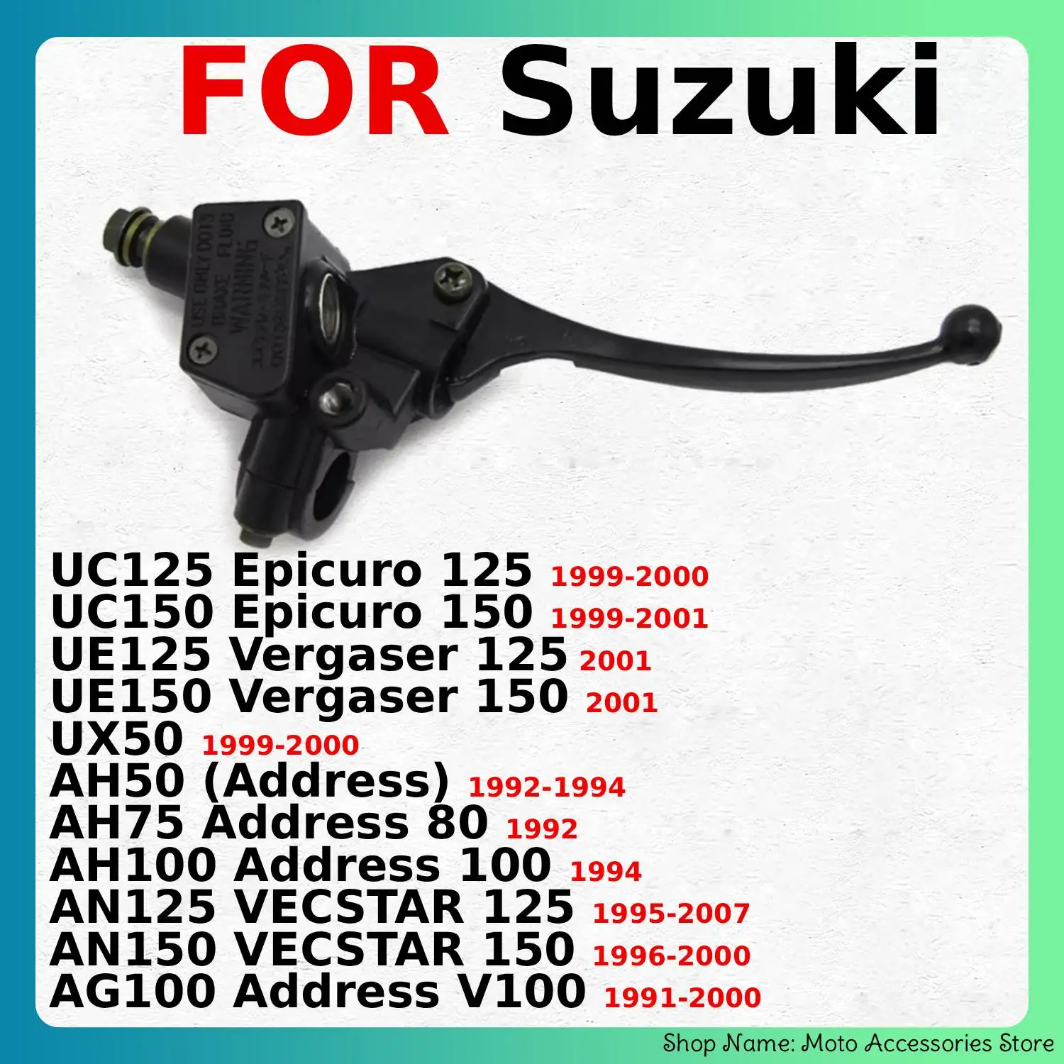 New 22mm Caliper Brake Master Cylinder For Suzuki AH75 Address 80 1992 AH50 1992-1994 AN125 VECSTAR 125 1995 1996-2007 AN150 150