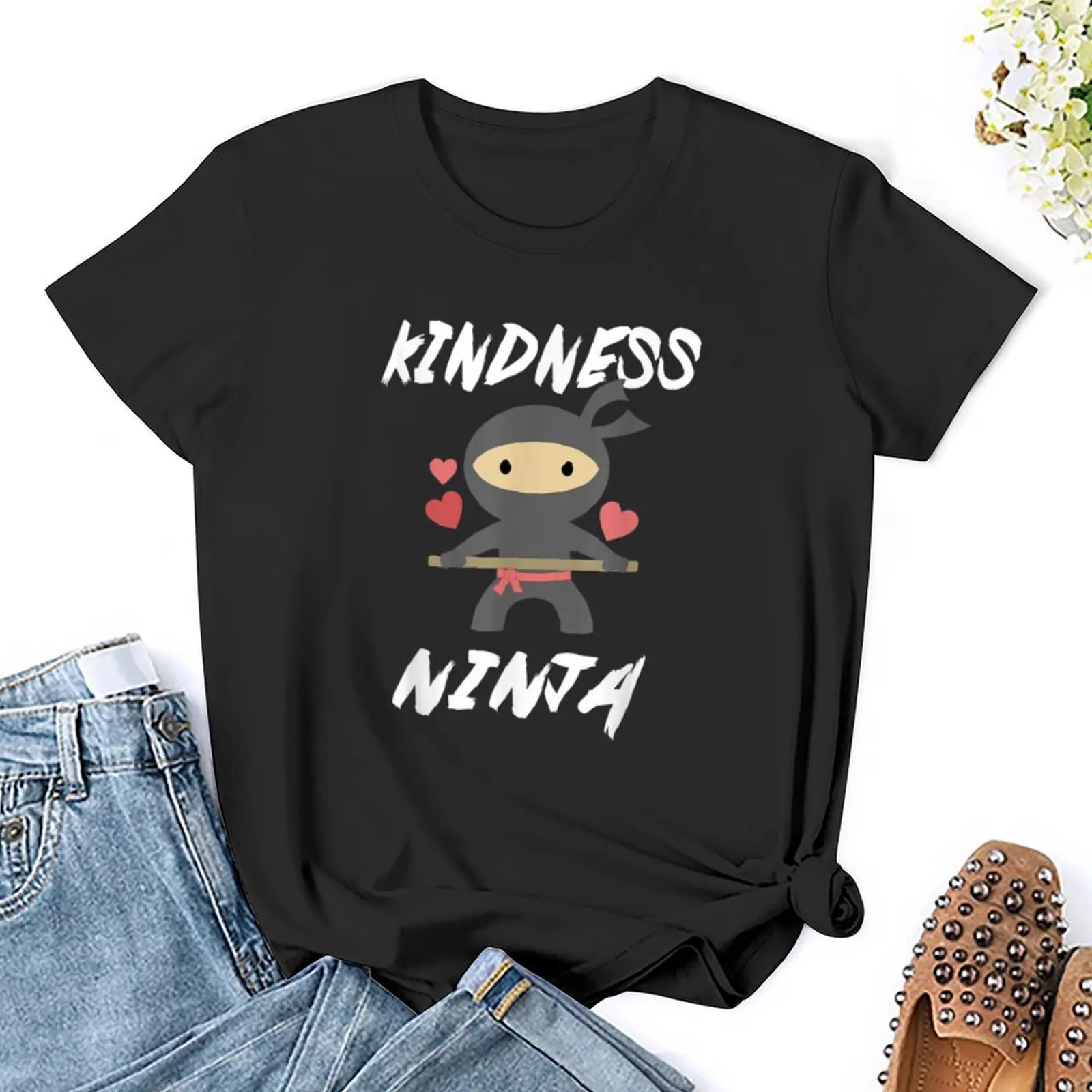 Anti Bullying Funny Kindness Ninja School Teacher Student T-Shirt tees funny new edition t shirts for Women