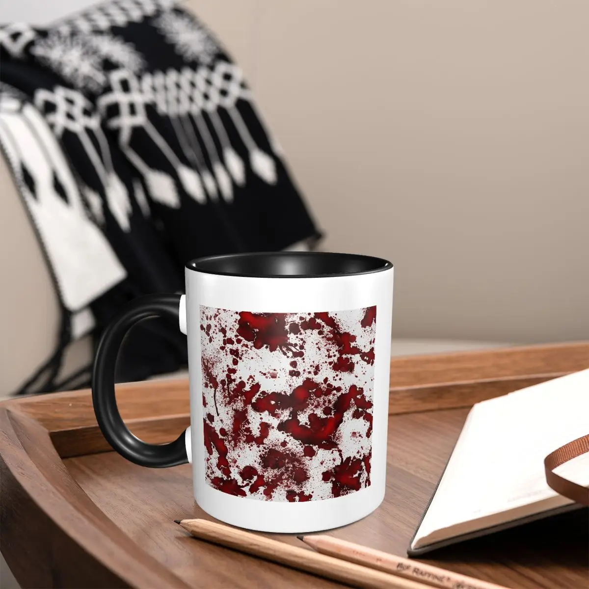 Halloween Horror Blood Splatter Mug Funny Ceramic Coffee Cups Tea Mugs Milk Cup Drinkware Gifts for Friends