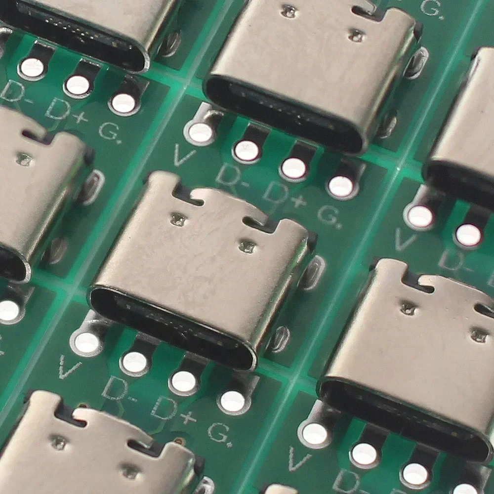 10PCS TYPE C USB 3.1 Connector 16 Pin Test PCB Board Plate Adapter Socket for Data Line Cable Transfer Test Board