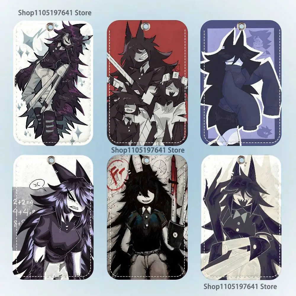 

F-Fundamental Paper E_Education Pattern PU Leather Card Holder Keychain Key Ring Door Lock Access Tags Card Case Keychain Card