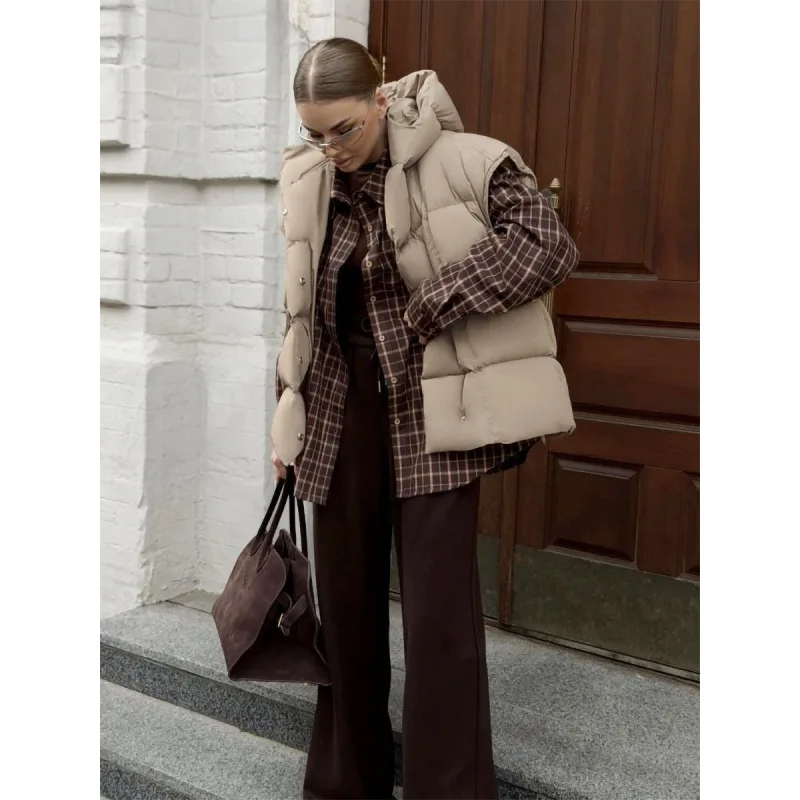 Cotton West 2026 Autumn. And Winter New Loose Fit Slimming Warm Layered Hooded. Cotton Jacket Luxury Clothing Boho