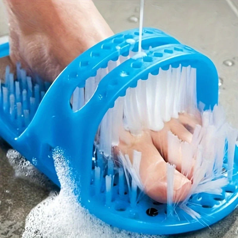 1PCs Bathroom Foot Washing Massage Slippers Lazy Foot Washing Slippers Suction Cup Foot Scraping Dead Skin