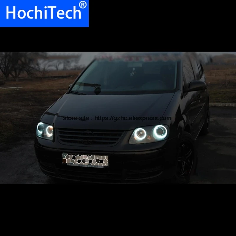 

Ultra Bright Day Light DRL CCFL Angel Eyes Demon Eyes Kit Warm White Halo Ring for Volkswagen VW Touran 2003-2006