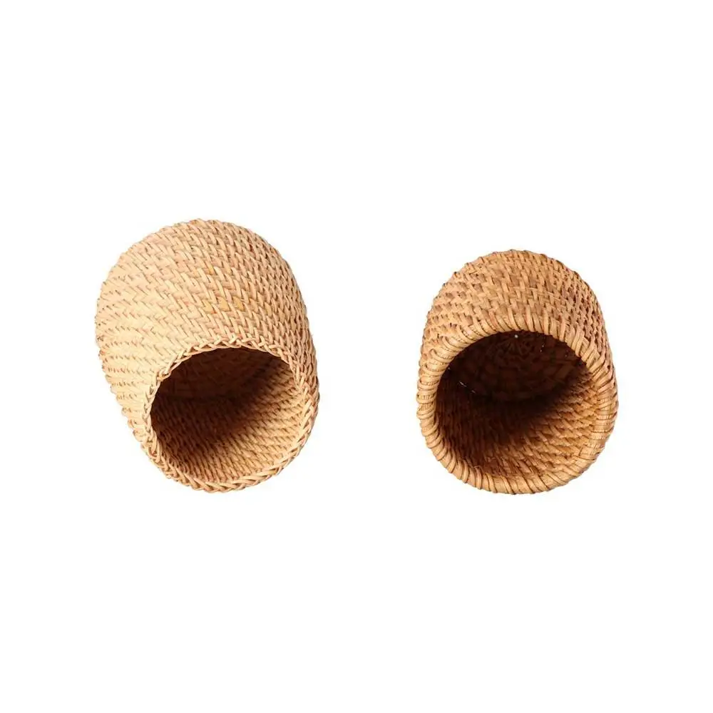 Stationery Storage Wood Vine Rattan Pen Holder Large Capacity Multifunctional Hand Woven Pen Holder Minimalism Handmade
