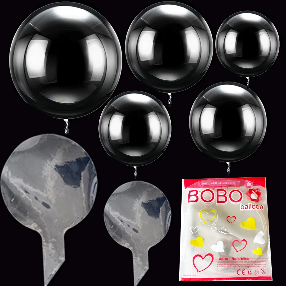 

50Pcs Clear Balloons Pre Stretched 10 12 18 20 24 36 Inch Bubble Bobo Balloon Stuffing Transparent Wedding Birthday Party Decor