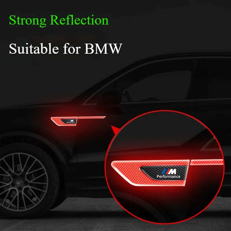 

2 шт./компл. светоотражающие боковые наклейки автомобиля для BMW, декоративные модификационные наклейки, совместимые с сериями 1 3 5 7 x1x3x5x7