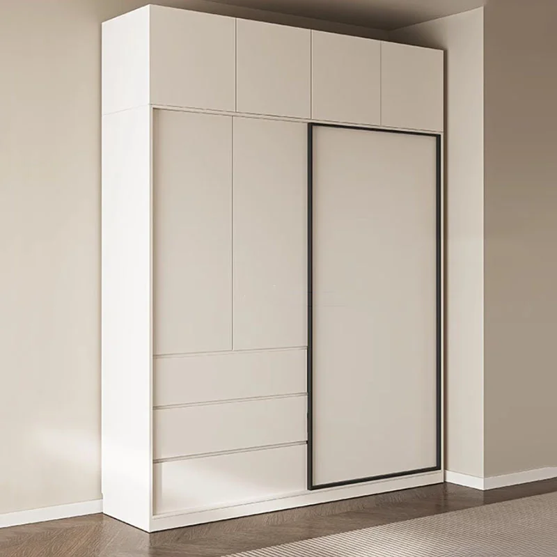 Drawer Bedroom Clothes Wardrobe Modern Space Saving Shelf White Wardrobe Wooden Hotel Display Ropero Armables Closets Armables