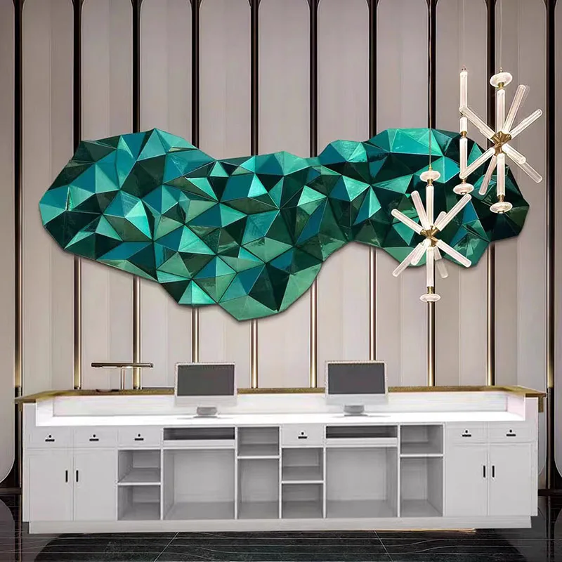 Customized Aesthetic Desk Table Luxury European Exquisite Glamour Reception Desk Beauty Simple Kassen Theke Office Furniture