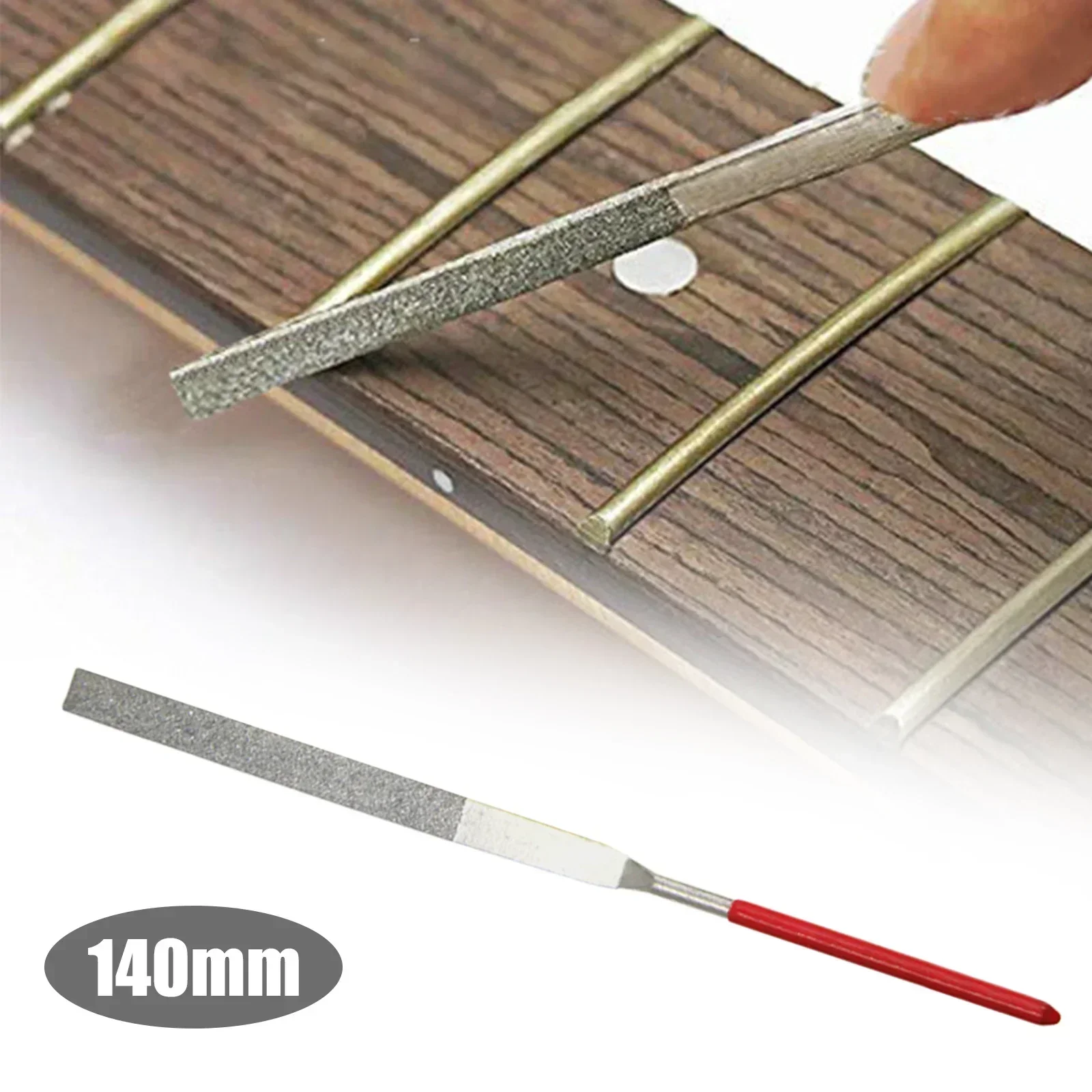 

Guitar Fingerboard File Set Plastic Handle Metal Stone Grinding Flat Needle File DIY Wood Rasp File Needle Jewelry Polishing