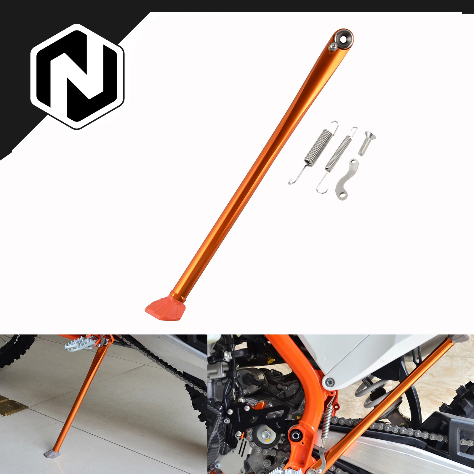 

NICECNC For KTM EXC 300 2017-2023 Parking Side Stand Kickstand+Spring Kit EXC-F 350 XC-W 500 XC XCW TPI XCF XCF-W 450 Six Days