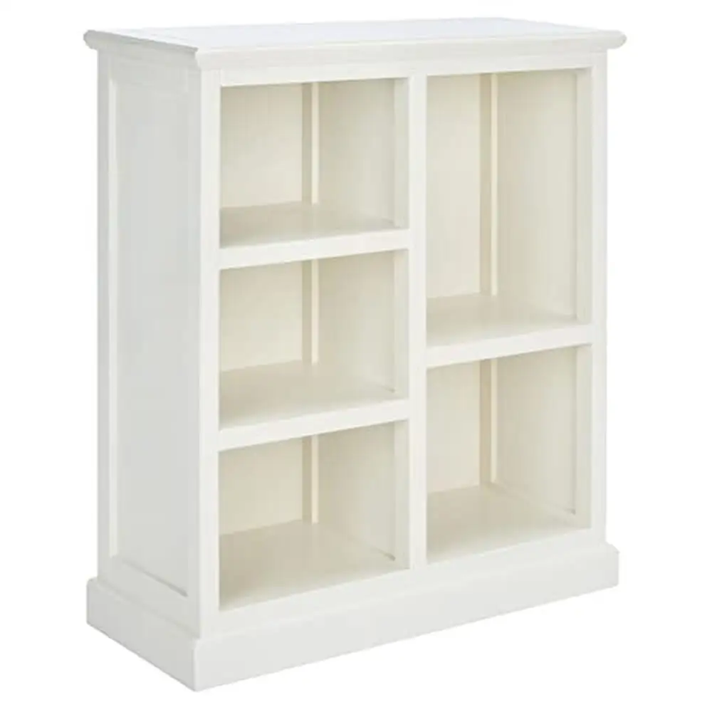 White 5-Shelf Bookcase Bedroom Living Room Study Fully Assembled Functional Storage Organizer Shelf Display Rack Magazines