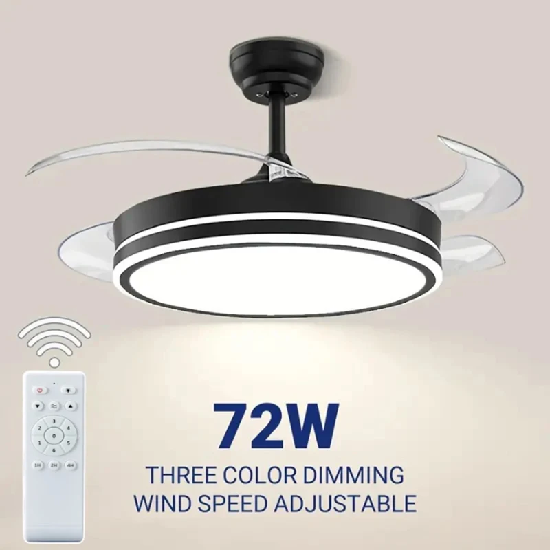 

Современные невидимые светодиодные потолочные вентиляторы для дома, электрический вентилятор, украшение для дома, невидимое лезвие, бесшумный пульт дистанционного управления для спальни