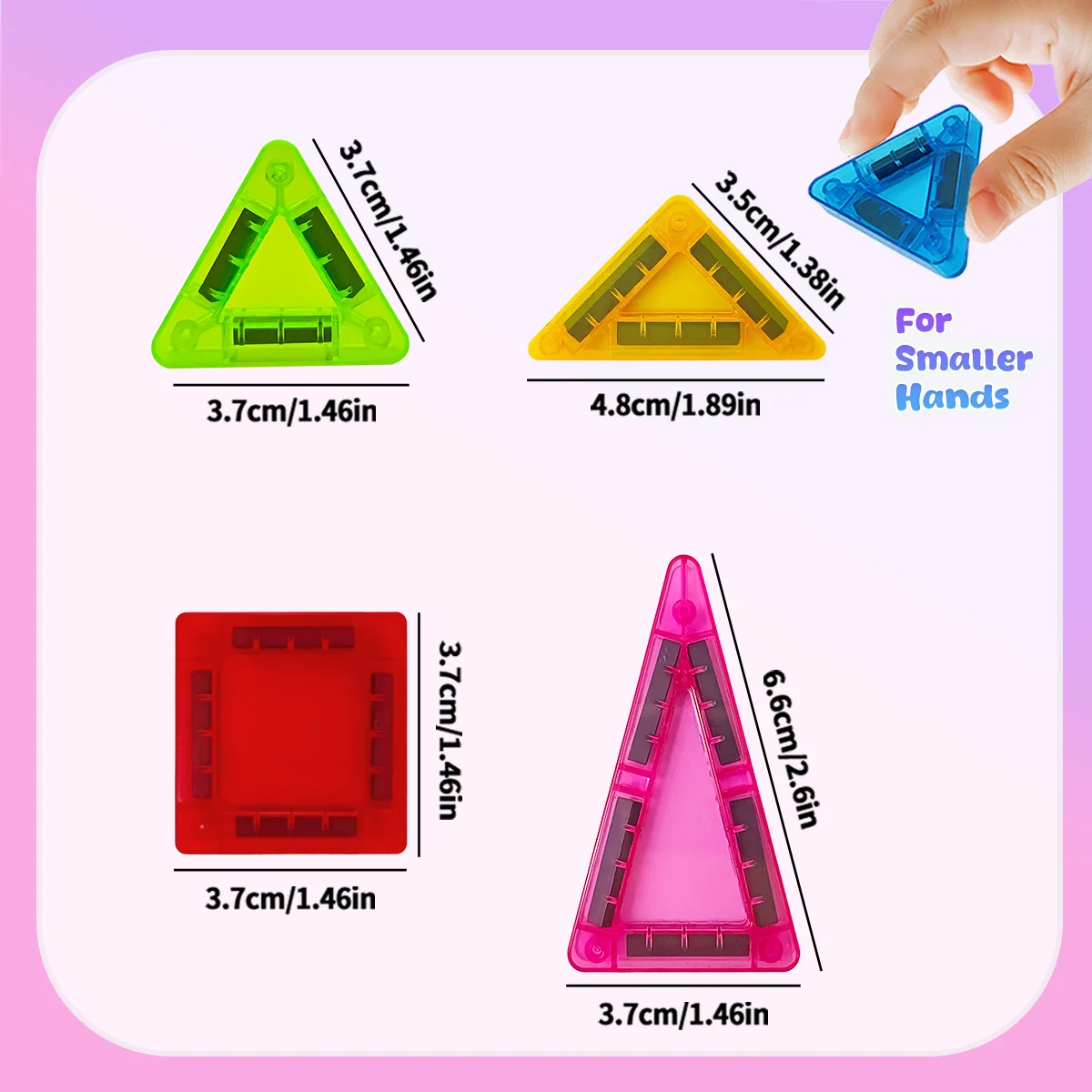 40 pièces Mini blocs de construction magnétiques Puzzle magnétique jouet d'assemblage, boîte en fer ensemble de voyage facile à transporter blocs magnétiques petite taille,