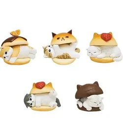 Mofusand koty figurki Maritozzo kot figurka Gashapon Sandwich chleb wersja Q Kawaii prezenty Model zabawki dla dzieci