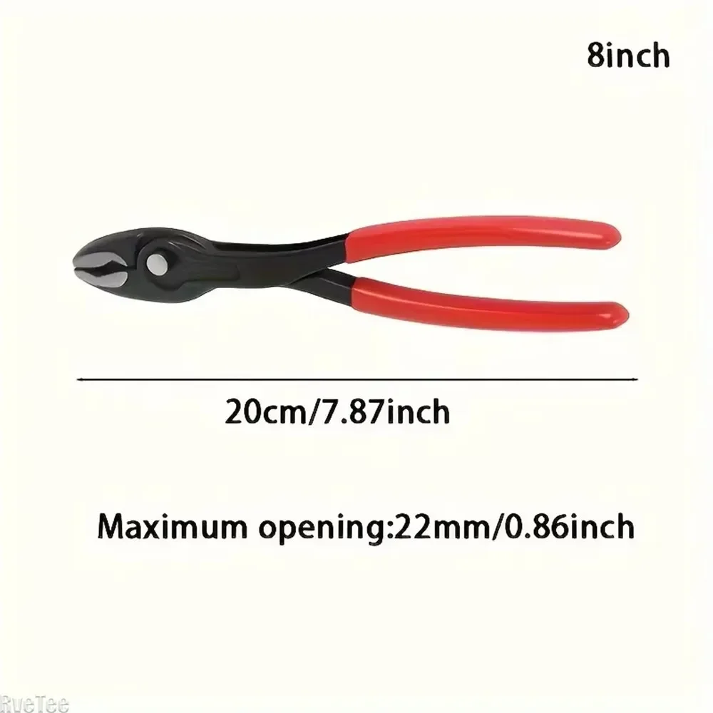 8-Inch Stainless Steel Snap-Ring Pliers Multi-Function Quick Adjust Large Opening Hand Tool for Home Repair Pipe & Wire Work