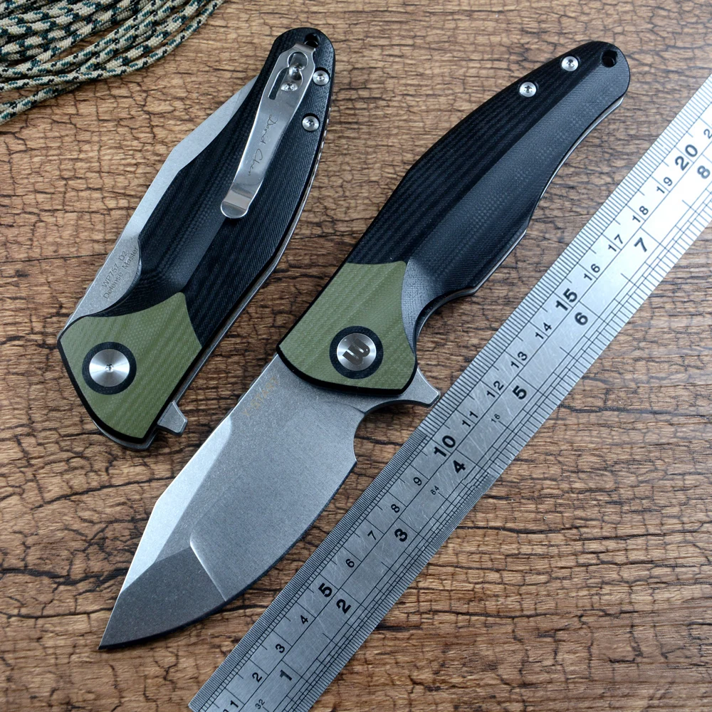 

Y-START Folding Knife Hunting Tool D2 Blade Ball Bearing G10 Handle Outdoor EDC Designed by David Chen LK757 Defense Master