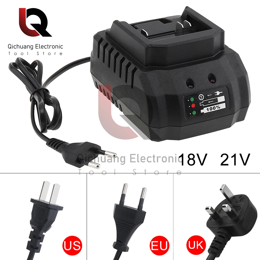 18V 21V Li-ion Battery Charger Quick Charge for Makita BL1415 BL1815 BL1830 BL1850 Power Tools Portable Charger US/UK/EU Plug