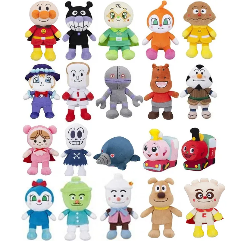 

Kawaii Anime Anpanman Baikinman Melonpanna Currypanman Dokinchan Kokinchan Plush Kids Stuffed Toys For Children Gifts 18CM