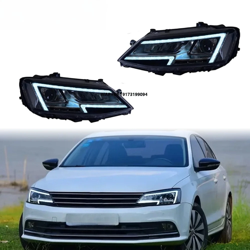 

Jetta Headlights 2012-2018 LED Lens Upgrade Front Lamp Car Accessories Hot Selling Plug and Play DRL