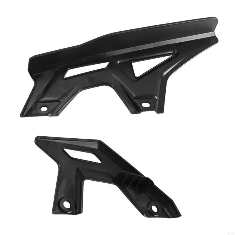 D5BE Guard Upper Lower Nylon Chain Cover Replacement Set for Drivetrain Area Maintenance, Molded Black Two Piece Covers