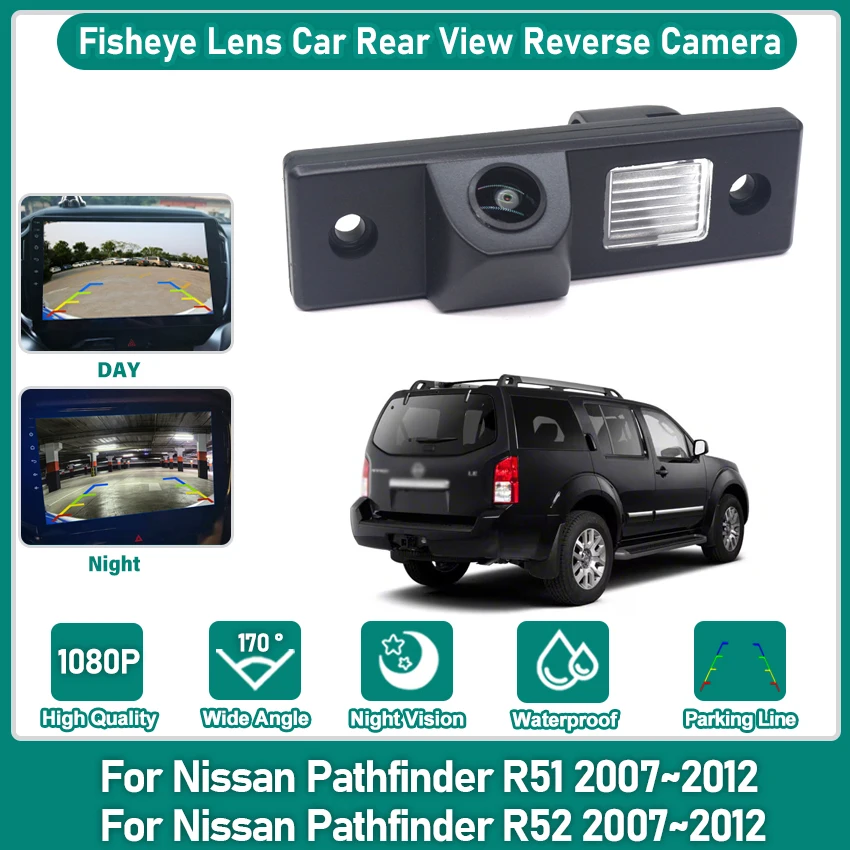 

Автомобильная задняя камера для Nissan Pathfinder R51 R52 2007 ~ 2012 HD камера ночного видения для номерного знака CCD камера заднего вида резервная камера