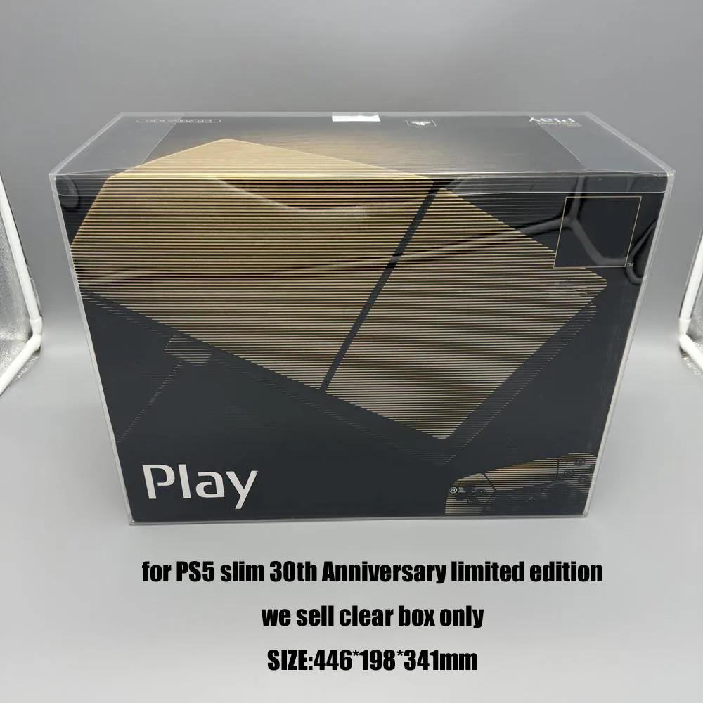 Newly arrived Transparent PET Protective cover For PS5 slim 30th Anniversary limited edition display storage box case