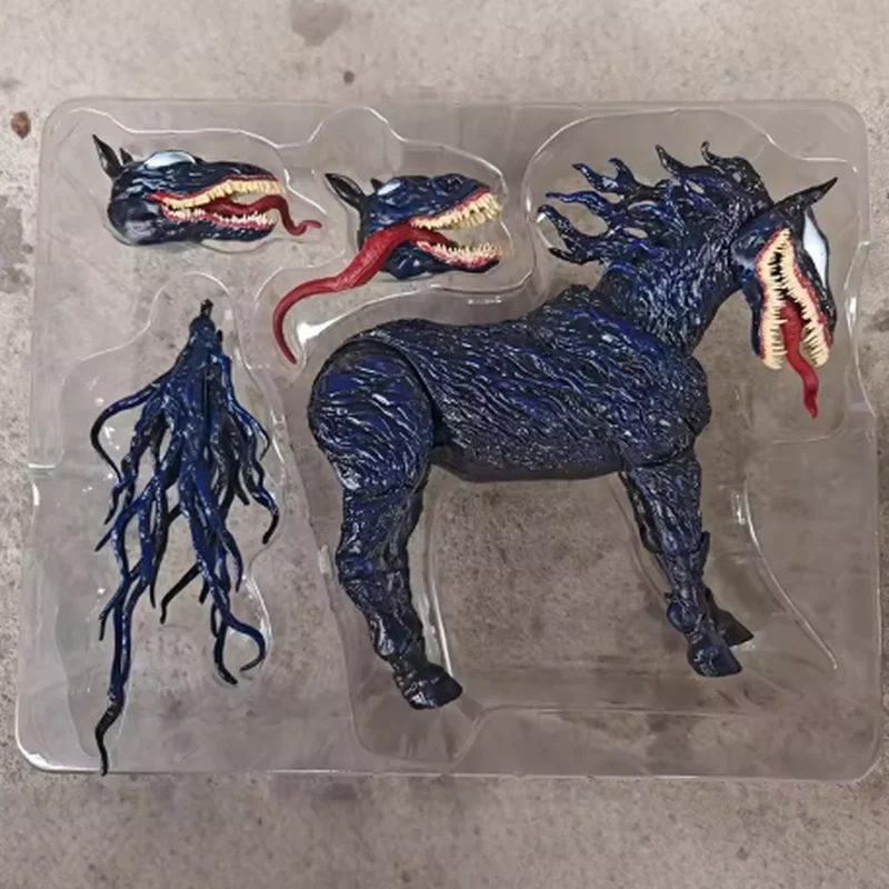 

Горячая фигурка Venom Horse, подвижные игрушки, три головы, сменная статуя лица, модель куклы, коллекционное украшение, подарок для детей