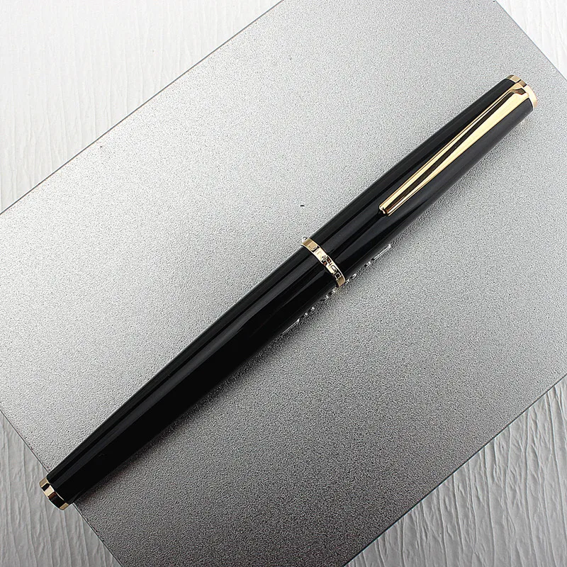 

Jinhao 85 Black Metal Fountain Pen with Converter EF/F/M Nib Golden Clip Ink Pen for Business Office Gift School