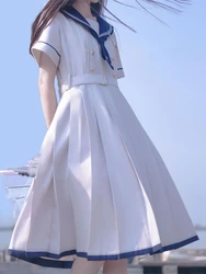 2024 New Japanese Academic Style Sweet Women's Dress Sailor Collar Kawaii Vestidos Female Lolita Dresses Summer Cute Women's JK