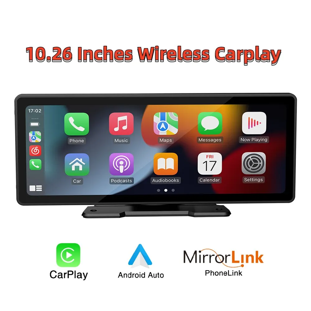 10,26 дюймовый Carplay MP5 плеер Портативный BT Touch Srceen беспроводной Carplay Android автомобильный радиоприемник для Apple или Android видео стерео