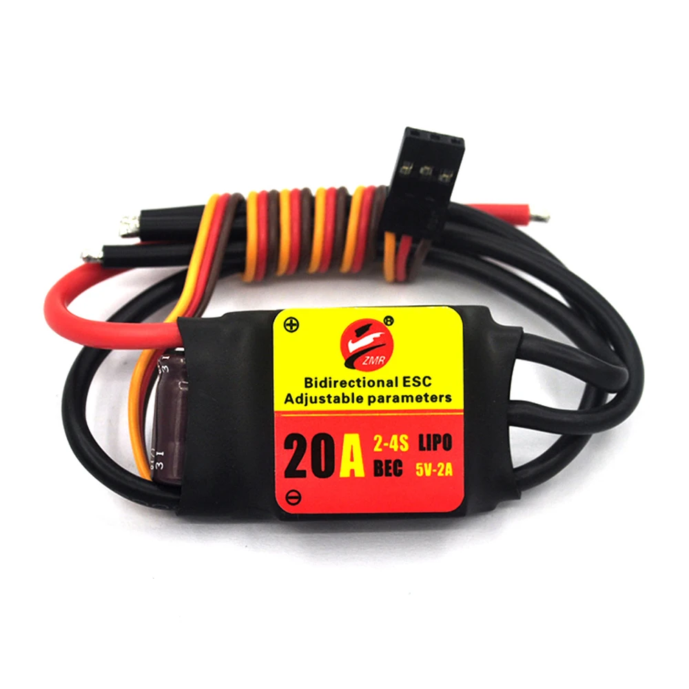 ZMR Bidirectional Adjustable 12A 20A 30A 40A 60A 80A 100A Brushless ESC UBEC Output For Aircraft Ship Underwater Propeller