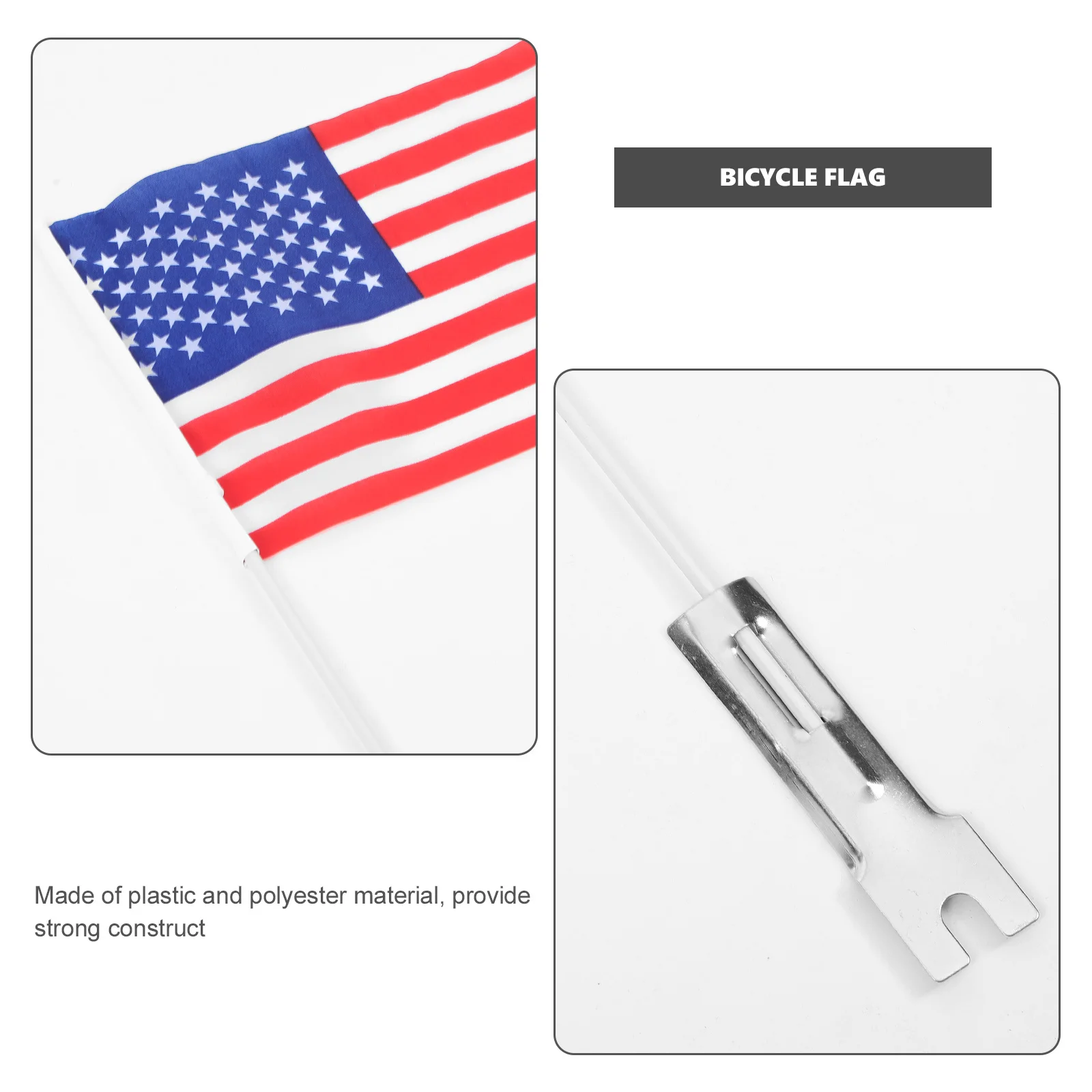 

1 Set Of Bike Flag Pole Durable Windproof Safety Flags For Cycling Outdoor Riding Bicycle Trailer Stem Decor Accessory