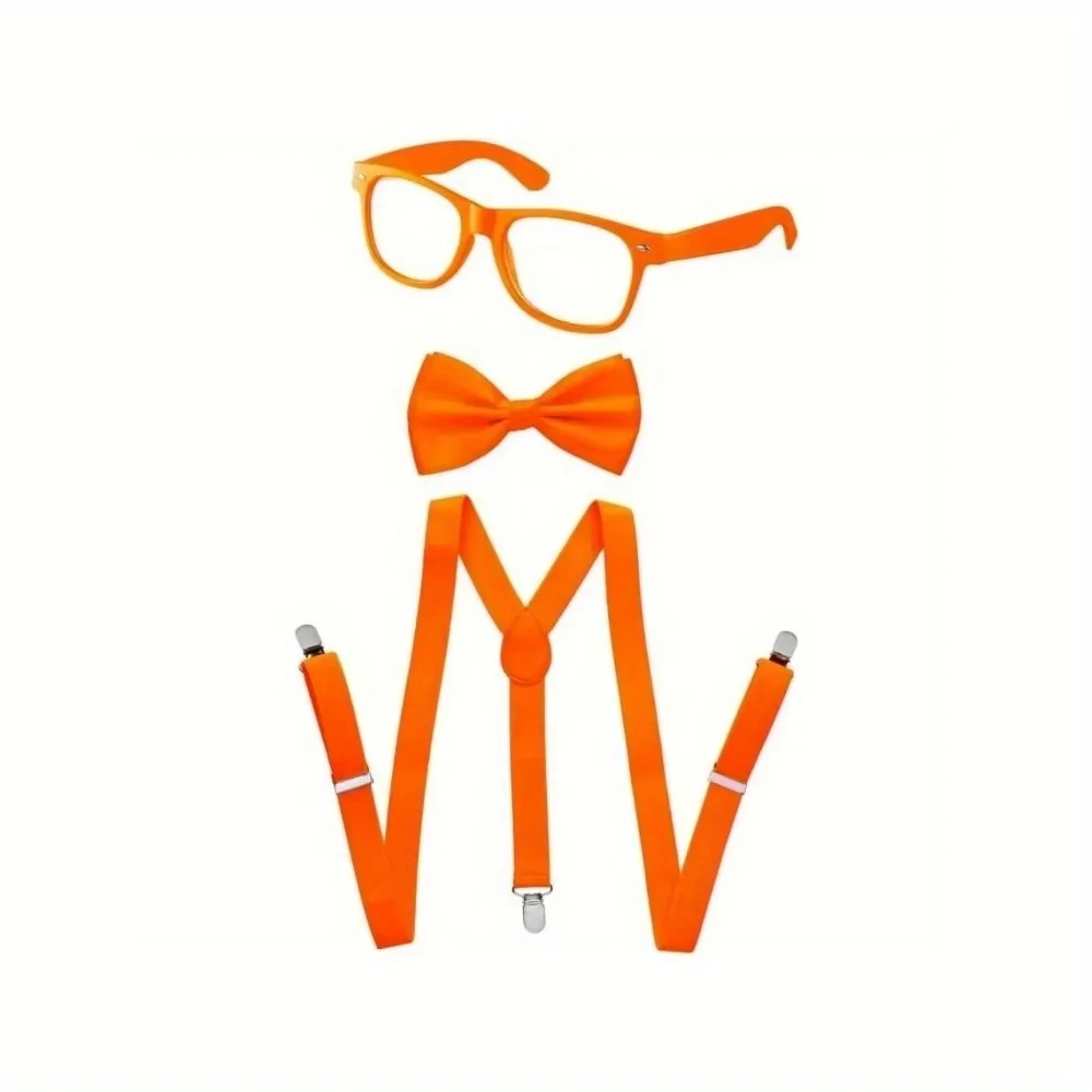 complete Halloween party dress up includes neon halter bow tie sunglasses accessory set Size halter party costume decorations