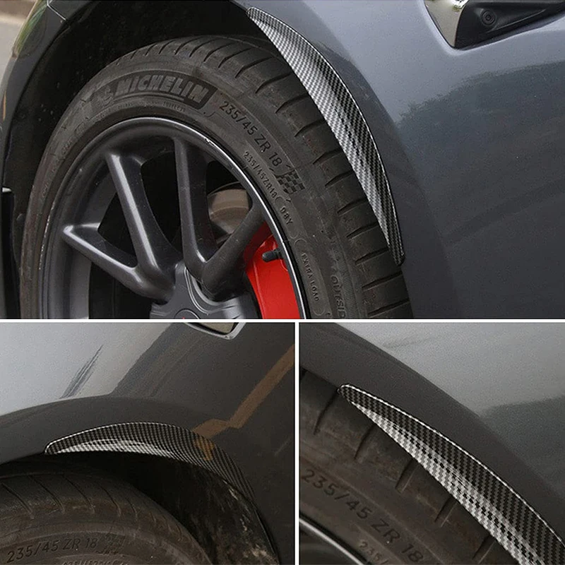 4Pcs Car Wheel Eyebrow Arch Trim Side Fender Strip for Tesla Model 3 2017 2018 2019 2020 2021 Car Invisible Mud Flasp Mudguards