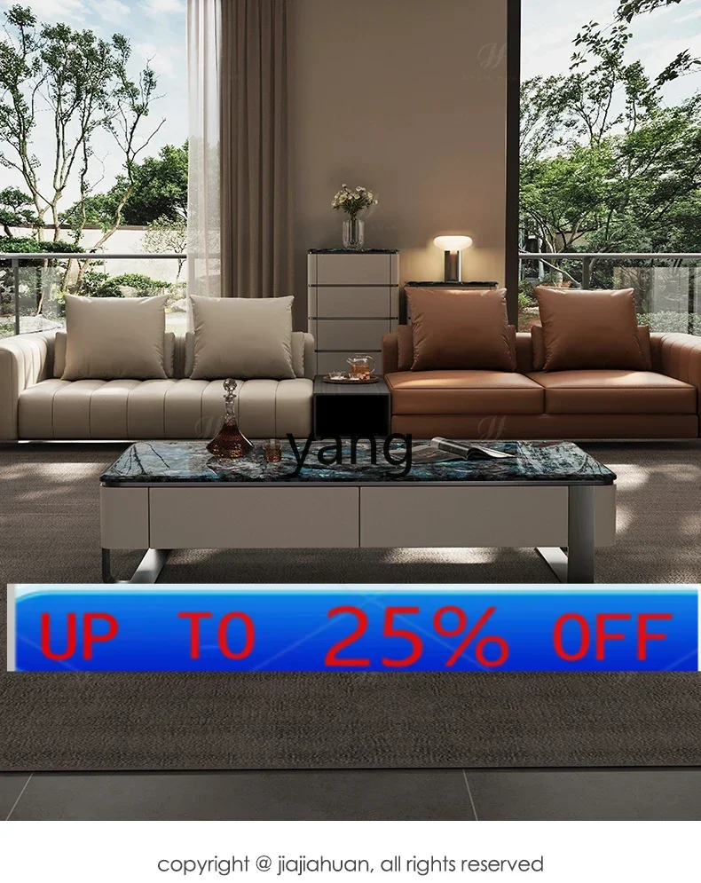 

LMM marble solid wood high-end custom modern villa living room coffee table