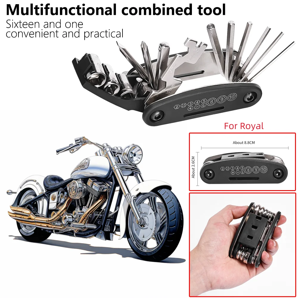 Подходит для Royal Enfield Bullet/Meteor/Classic 350 500, перехватчик 650 Continental GT 535, аксессуары для гималайских 411, мотоциклетный инструмент