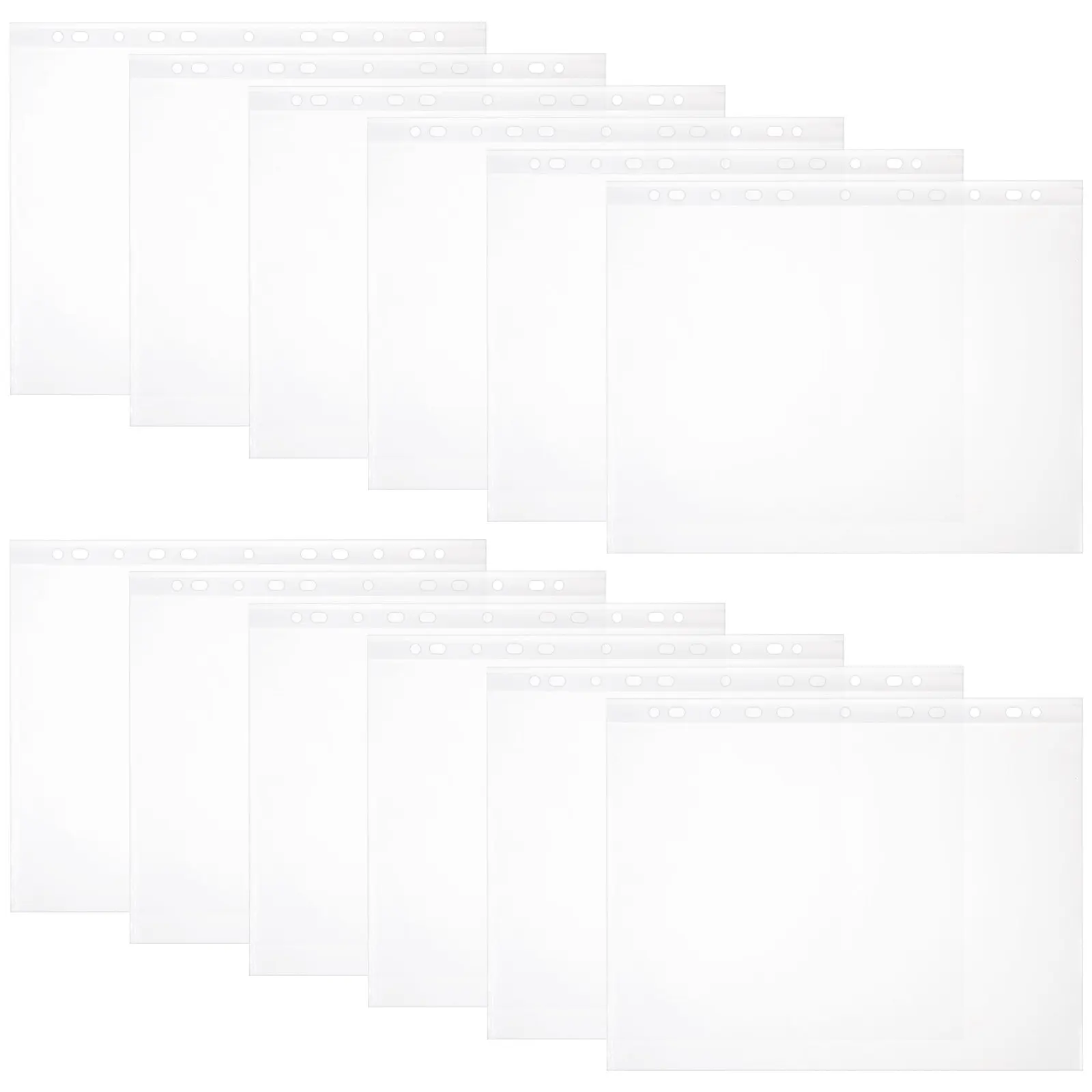 

100Pcs Page Protectors Clear Plastic Sleeves for A4 Loose Leaf Files Transparent Sheet Protectors Office School Home