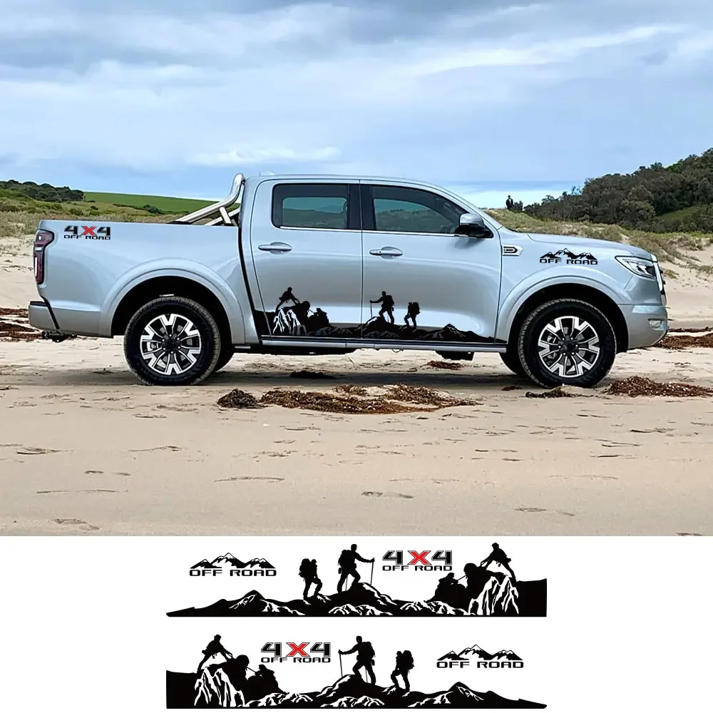 

Наклейка на боковую дверь пикапа для Great Wall GWM Pao Poer Wingle Truck 4X4, внедорожные виниловые наклейки, декоративные наклейки для автомобиля, автоаксессуары