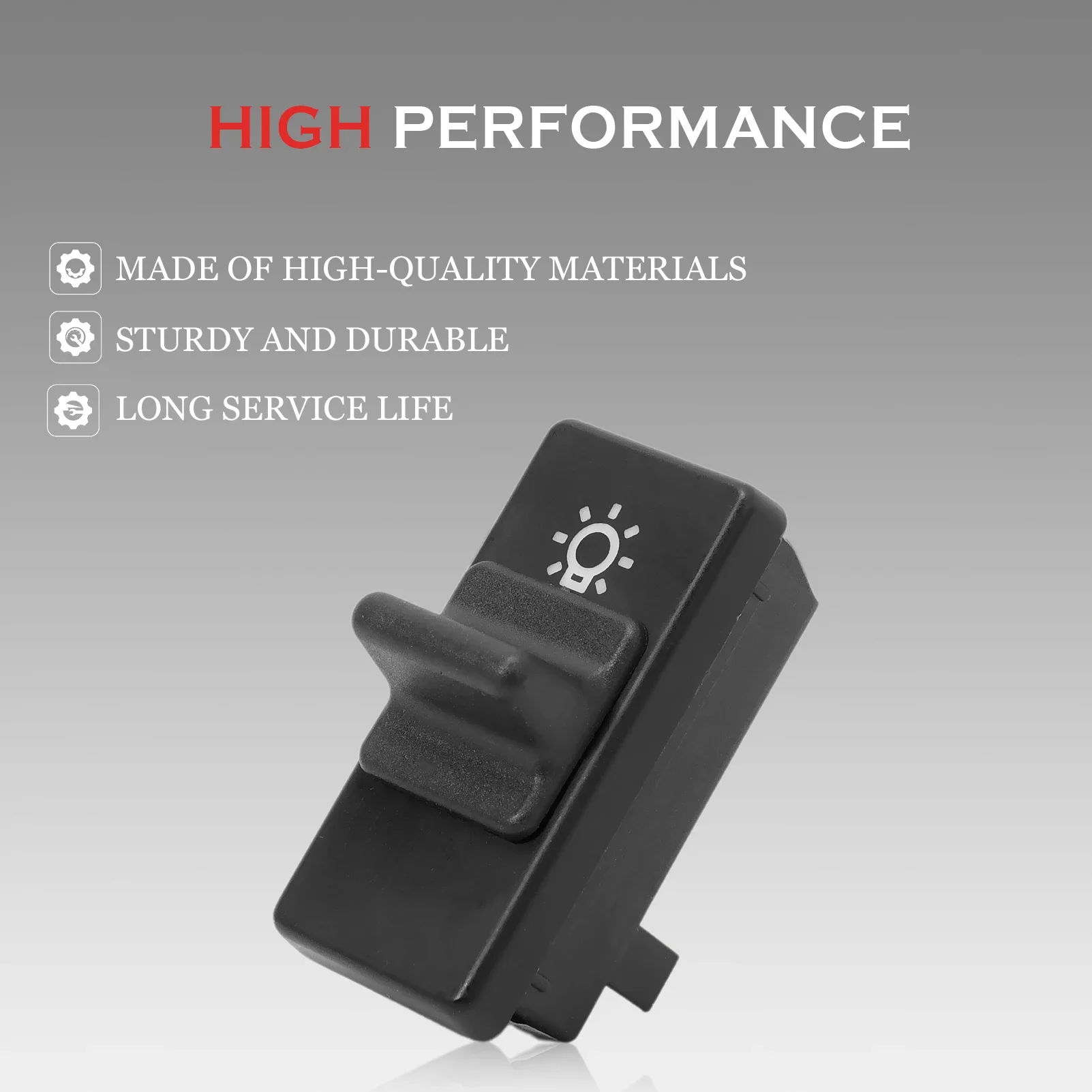 Switch Button Compatible with Panda 141 86-04 Button with 4 Pins Headlight 7550639